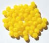 50 6mm Faceted Candy Coated Yellow Beads